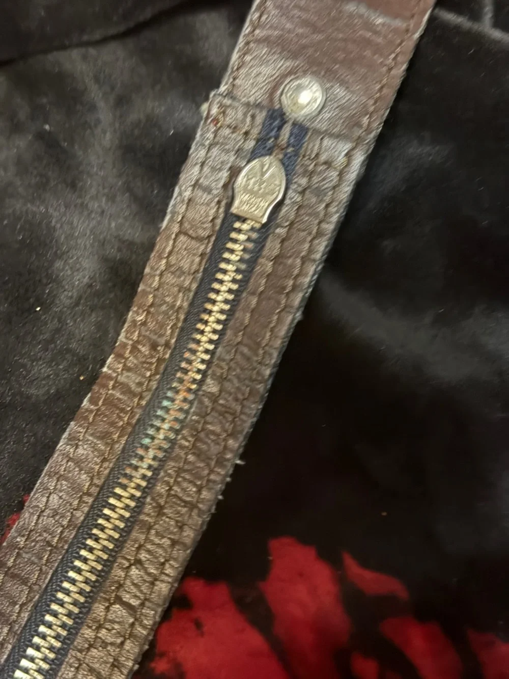 Miss Sixty Blue Denim Belt with Red Accents - Picture 7 of 7